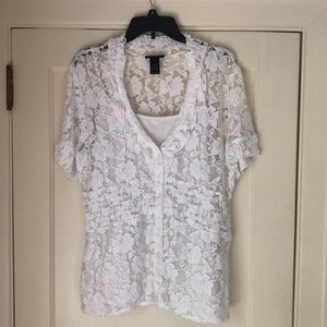 White lace blouse